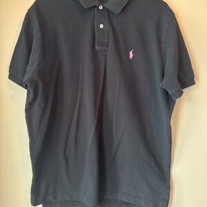 Ralph Lauren Polo in Black with Pink Emblem